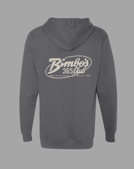 Bimbo's "Logo of the 90's" Solid Grey Hoodie