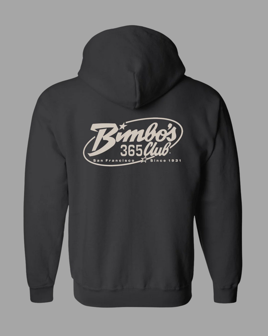 Bimbo's "Logo of the 90's" Black Zippered Hoodie