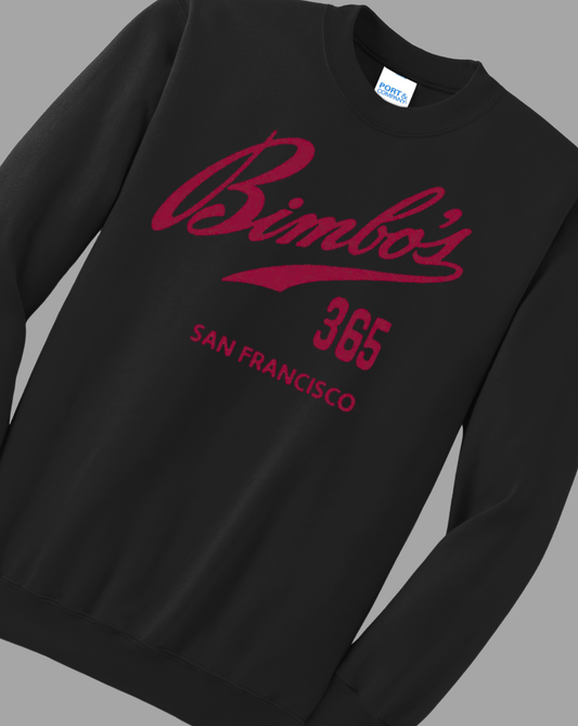 Team Bimbo's 365 - Black Crewneck Sweatshirt