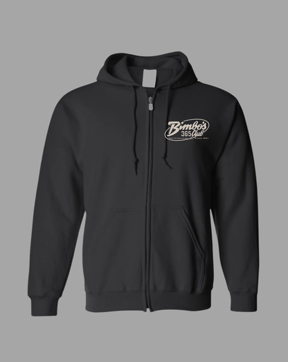 Bimbo's "Logo of the 90's" Black Zippered Hoodie