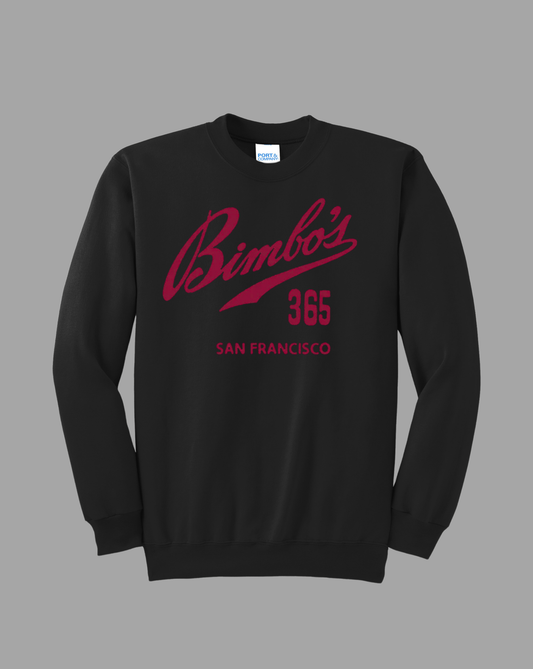 Team Bimbo's 365 - Black Crewneck Sweatshirt