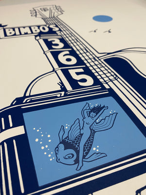 "Dolphina's Blue Moon" by Jeremy Fish - Limited Edition Screenprint